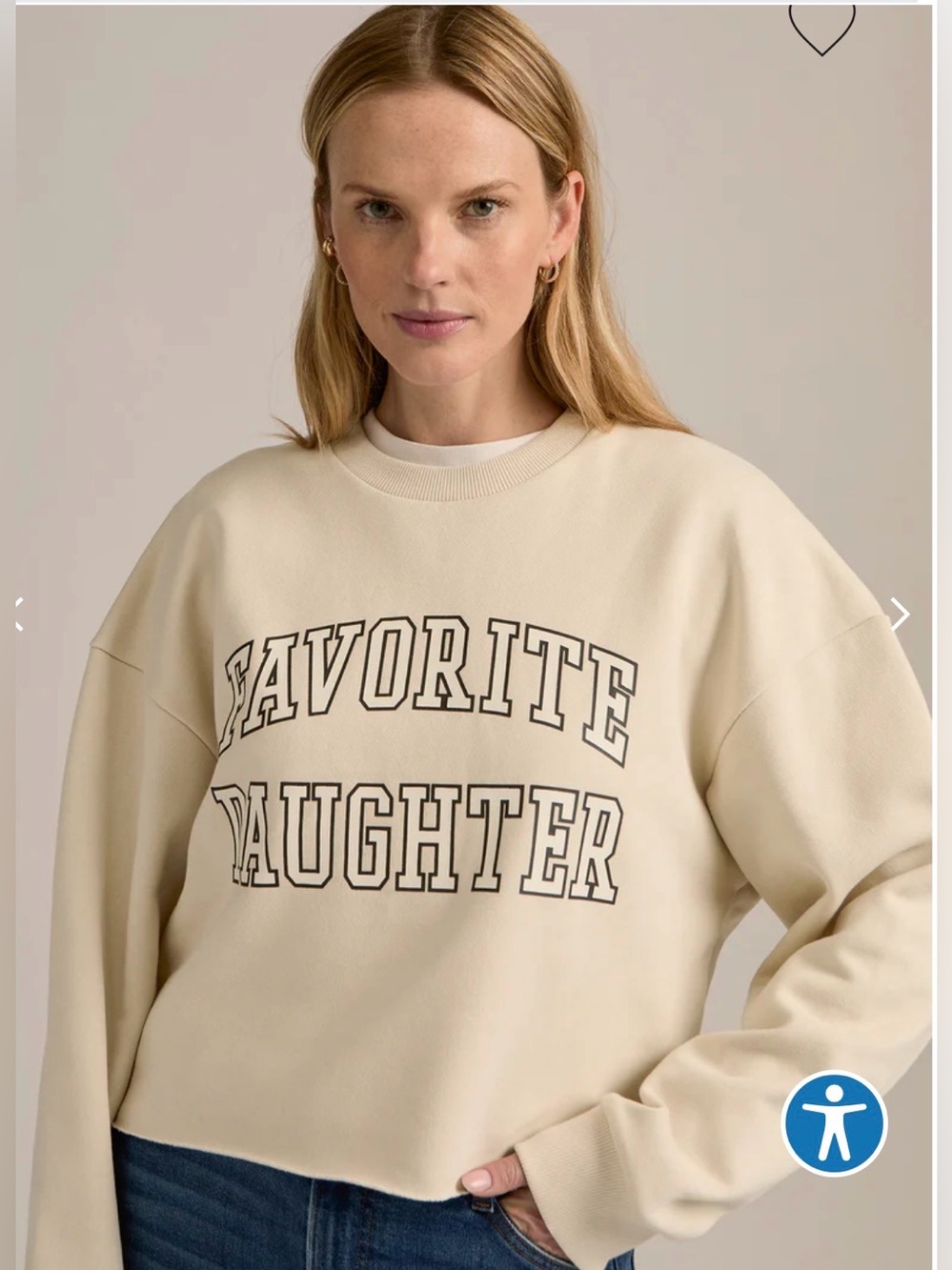 Favorite daughter cropped crewneck